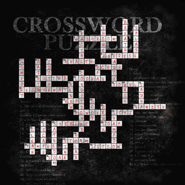 17 Stories " Bath Crossword Puzzle " on Canvas Wayfair